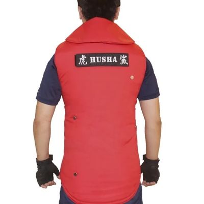 Colete de Treinamento Eletrônico Vermelho HUSHA com Resistência Ajustável e Placa de Proteção de Virilha para Evitar Lesões na Pele
